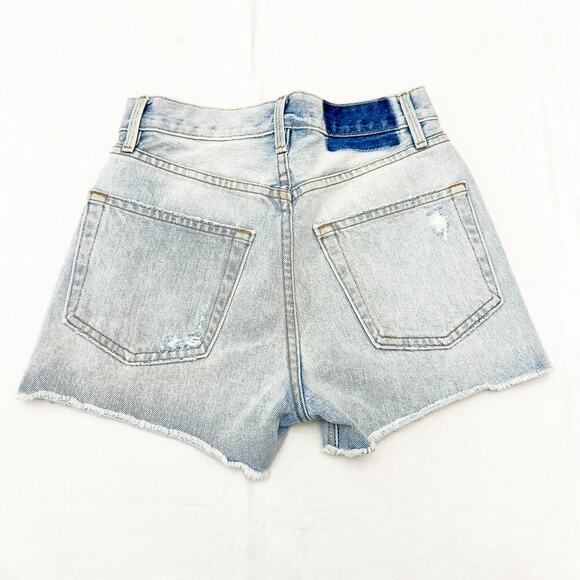 Frame Rigid Re-Release Le Original Short Button Fly Lt Wash Denim Jeans Size 23 - Picture 2 of 6
